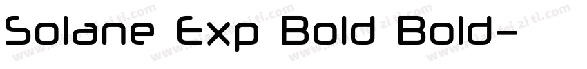Solane Exp Bold Bold字体转换